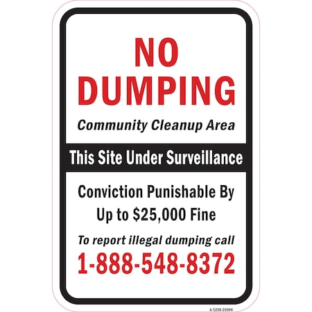 Signmission Safety Sign, 12 in Height, Aluminum, 18 in Length, 25094 A-1218-25094